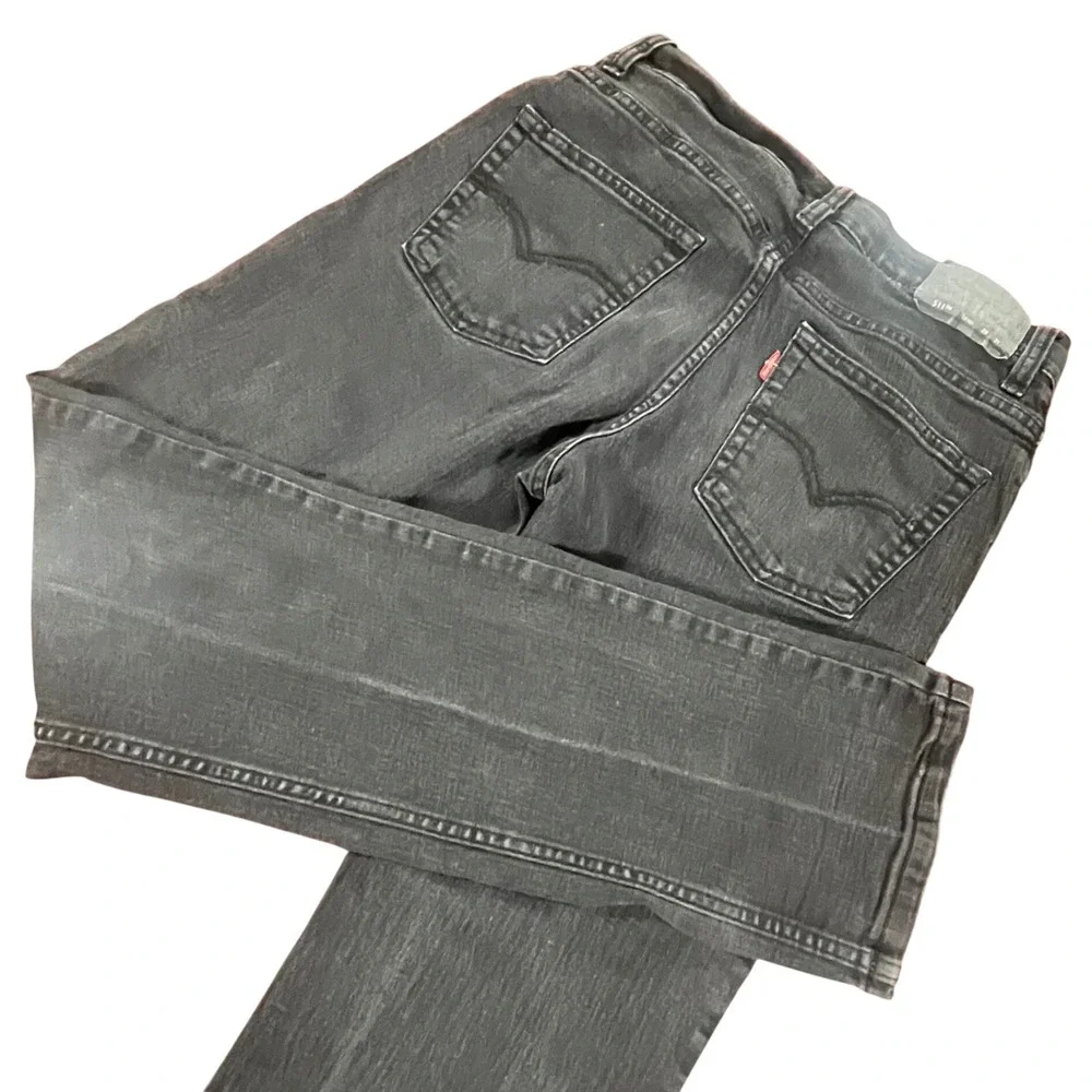 Levi's 511 Slim Jeans Kids Size 18 Tag 29x31 Meas 29x28.5 Black Performance Flaw